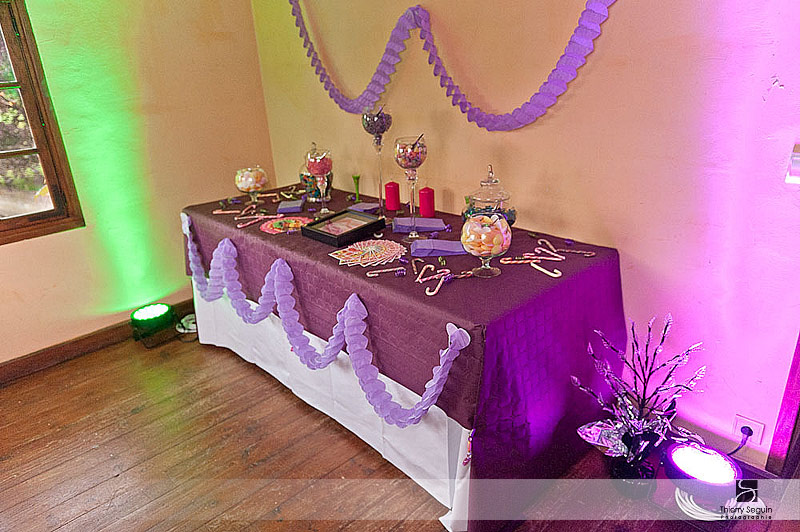 décoration de table candy bar reception de mariage