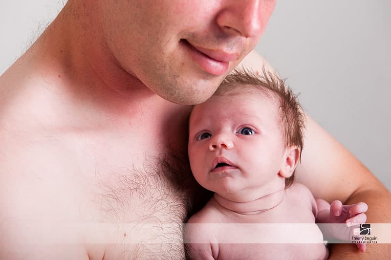 02 photo de nouveau né avec son papa
